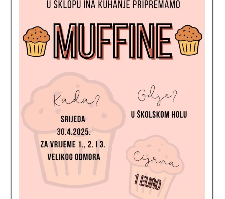 I ove srijede pripremamo MUFFINE!
